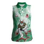 South Sydney Rabbitohs NAIDOC Week 2026 Women Sleeveless Polo Shirt First Nations of Australia Aboriginal Mascot Rugby