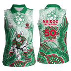 South Sydney Rabbitohs NAIDOC Week 2026 Women Sleeveless Polo Shirt First Nations of Australia Aboriginal Mascot Rugby