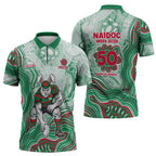 South Sydney Rabbitohs NAIDOC Week 2026 Zipper Polo Shirt First Nations of Australia Aboriginal Mascot Rugby