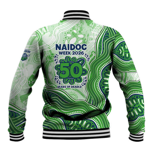 Canberra Raiders NAIDOC Week 2026 Baseball Jacket First Nations of Australia Aboriginal Mascot Rugby