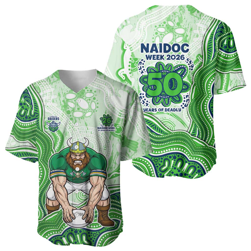 Canberra Raiders NAIDOC Week 2026 Baseball Jersey First Nations of Australia Aboriginal Mascot Rugby