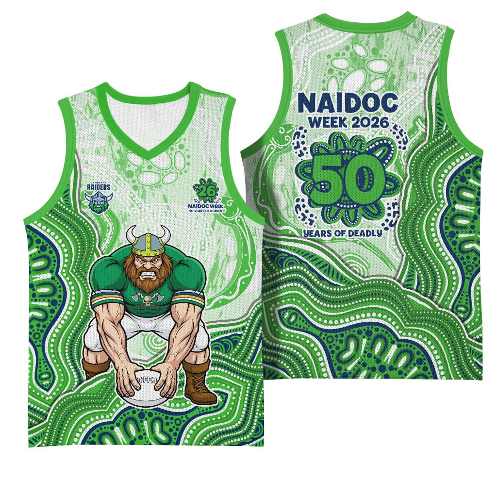 Canberra Raiders NAIDOC Week 2026 Basketball Jersey First Nations of Australia Aboriginal Mascot Rugby