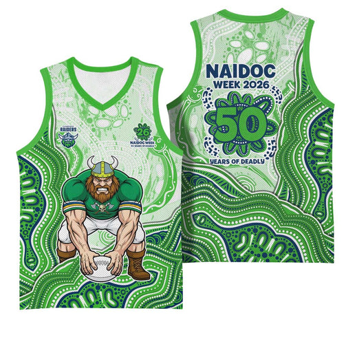 Canberra Raiders NAIDOC Week 2026 Basketball Jersey First Nations of Australia Aboriginal Mascot Rugby