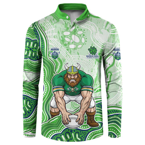 Canberra Raiders NAIDOC Week 2026 Button Sweatshirt First Nations of Australia Aboriginal Mascot Rugby