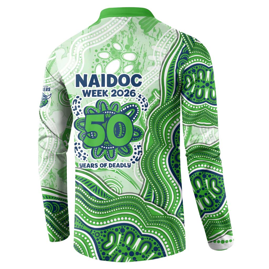 Canberra Raiders NAIDOC Week 2026 Button Sweatshirt First Nations of Australia Aboriginal Mascot Rugby