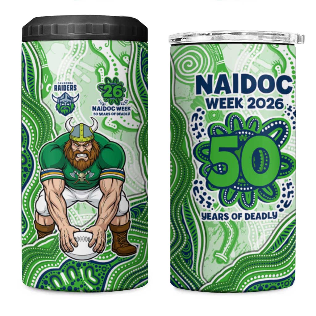 Canberra Raiders NAIDOC Week 2026 4 in 1 Can Cooler Tumbler First Nations of Australia Aboriginal Mascot Rugby
