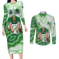 Canberra Raiders NAIDOC Week 2026 Couples Matching Long Sleeve Bodycon Dress and Long Sleeve Button Shirt First Nations of Australia Aboriginal Mascot Rugby