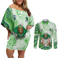Canberra Raiders NAIDOC Week 2026 Couples Matching Off Shoulder Short Dress and Long Sleeve Button Shirt First Nations of Australia Aboriginal Mascot Rugby