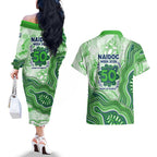 Canberra Raiders NAIDOC Week 2026 Couples Matching Off The Shoulder Long Sleeve Dress and Hawaiian Shirt First Nations of Australia Aboriginal Mascot Rugby