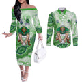 Canberra Raiders NAIDOC Week 2026 Couples Matching Off The Shoulder Long Sleeve Dress and Long Sleeve Button Shirt First Nations of Australia Aboriginal Mascot Rugby