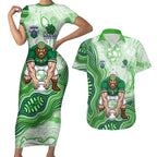 Canberra Raiders NAIDOC Week 2026 Couples Matching Short Sleeve Bodycon Dress and Hawaiian Shirt First Nations of Australia Aboriginal Mascot Rugby
