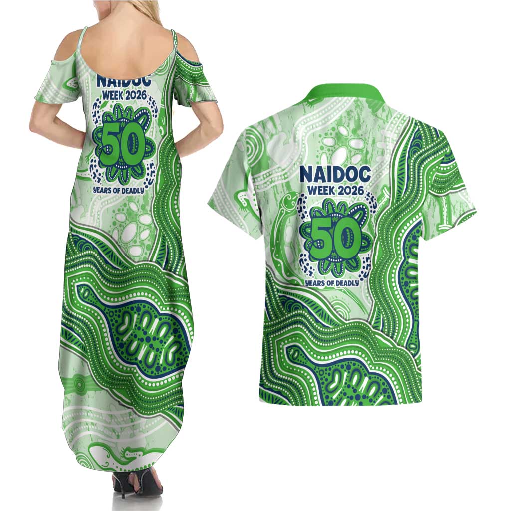 Canberra Raiders NAIDOC Week 2026 Couples Matching Summer Maxi Dress and Hawaiian Shirt First Nations of Australia Aboriginal Mascot Rugby