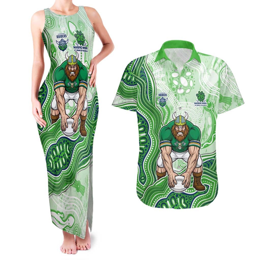 Canberra Raiders NAIDOC Week 2026 Couples Matching Tank Maxi Dress and Hawaiian Shirt First Nations of Australia Aboriginal Mascot Rugby