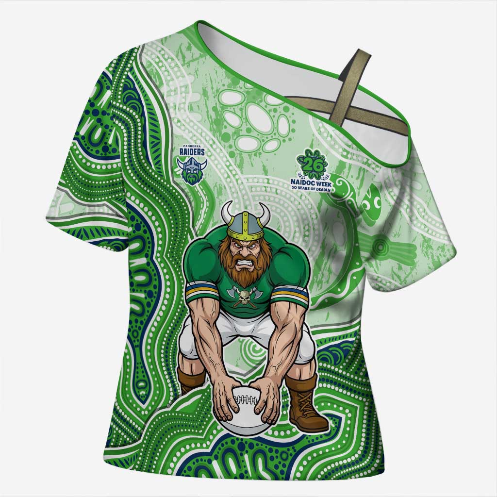 Canberra Raiders NAIDOC Week 2026 Cross Shoulder Shirt First Nations of Australia Aboriginal Mascot Rugby