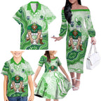 Canberra Raiders NAIDOC Week 2026 Family Matching Off The Shoulder Long Sleeve Dress and Hawaiian Shirt First Nations of Australia Aboriginal Mascot Rugby
