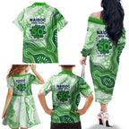 Canberra Raiders NAIDOC Week 2026 Family Matching Off The Shoulder Long Sleeve Dress and Hawaiian Shirt First Nations of Australia Aboriginal Mascot Rugby