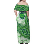 Canberra Raiders NAIDOC Week 2026 Family Matching Off Shoulder Maxi Dress and Hawaiian Shirt First Nations of Australia Aboriginal Mascot Rugby