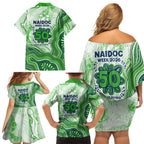 Canberra Raiders NAIDOC Week 2026 Family Matching Off Shoulder Short Dress and Hawaiian Shirt First Nations of Australia Aboriginal Mascot Rugby