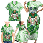 Canberra Raiders NAIDOC Week 2026 Family Matching Short Sleeve Bodycon Dress and Hawaiian Shirt First Nations of Australia Aboriginal Mascot Rugby