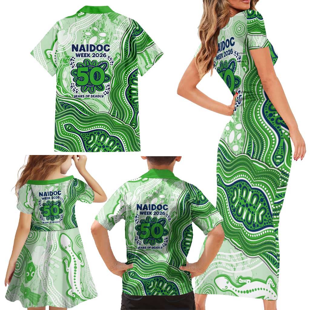 Canberra Raiders NAIDOC Week 2026 Family Matching Short Sleeve Bodycon Dress and Hawaiian Shirt First Nations of Australia Aboriginal Mascot Rugby