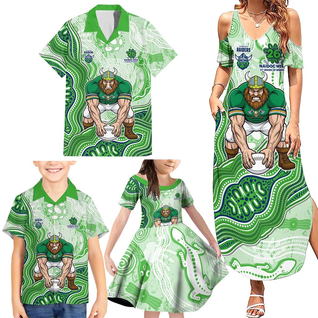 Canberra Raiders NAIDOC Week 2026 Family Matching Summer Maxi Dress and Hawaiian Shirt First Nations of Australia Aboriginal Mascot Rugby