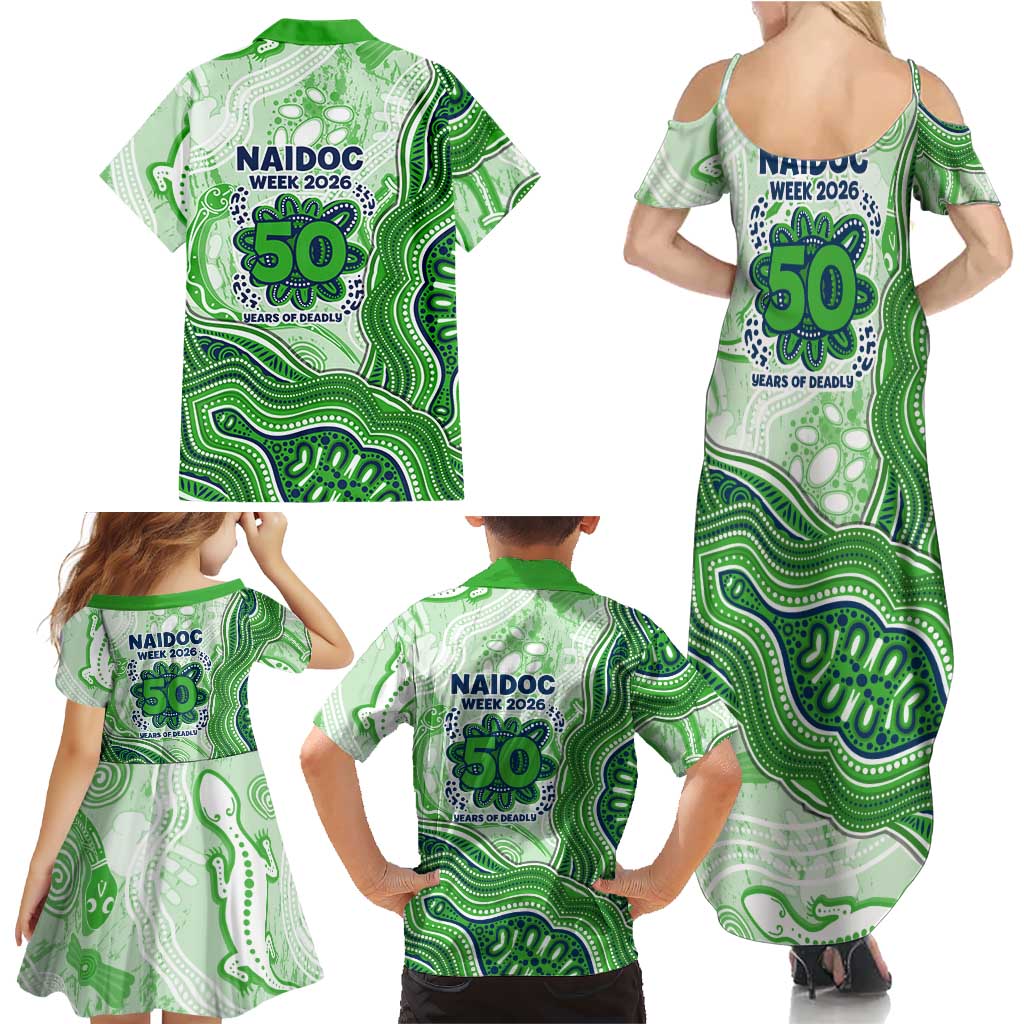 Canberra Raiders NAIDOC Week 2026 Family Matching Summer Maxi Dress and Hawaiian Shirt First Nations of Australia Aboriginal Mascot Rugby