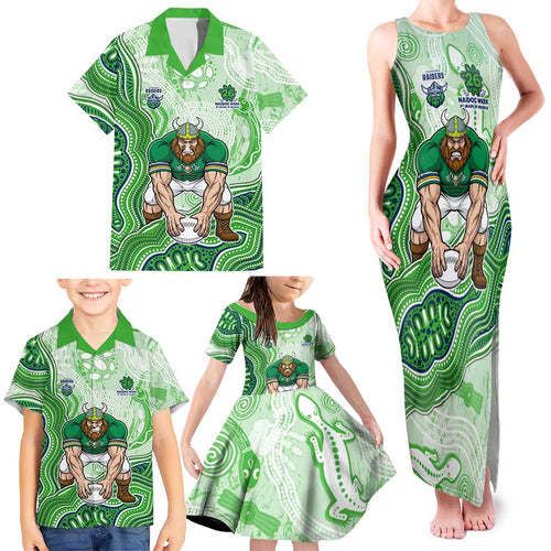 Canberra Raiders NAIDOC Week 2026 Family Matching Tank Maxi Dress and Hawaiian Shirt First Nations of Australia Aboriginal Mascot Rugby