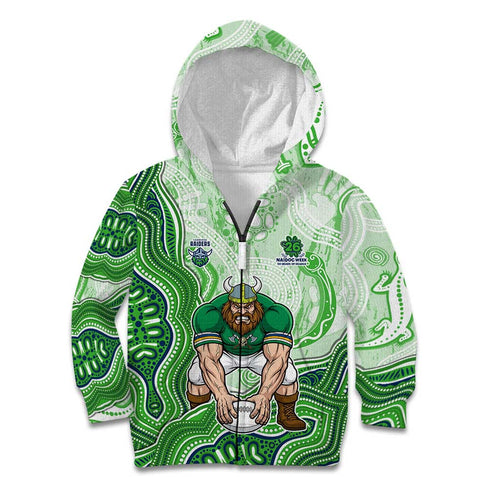 Canberra Raiders NAIDOC Week 2026 Kid Hoodie First Nations of Australia Aboriginal Mascot Rugby