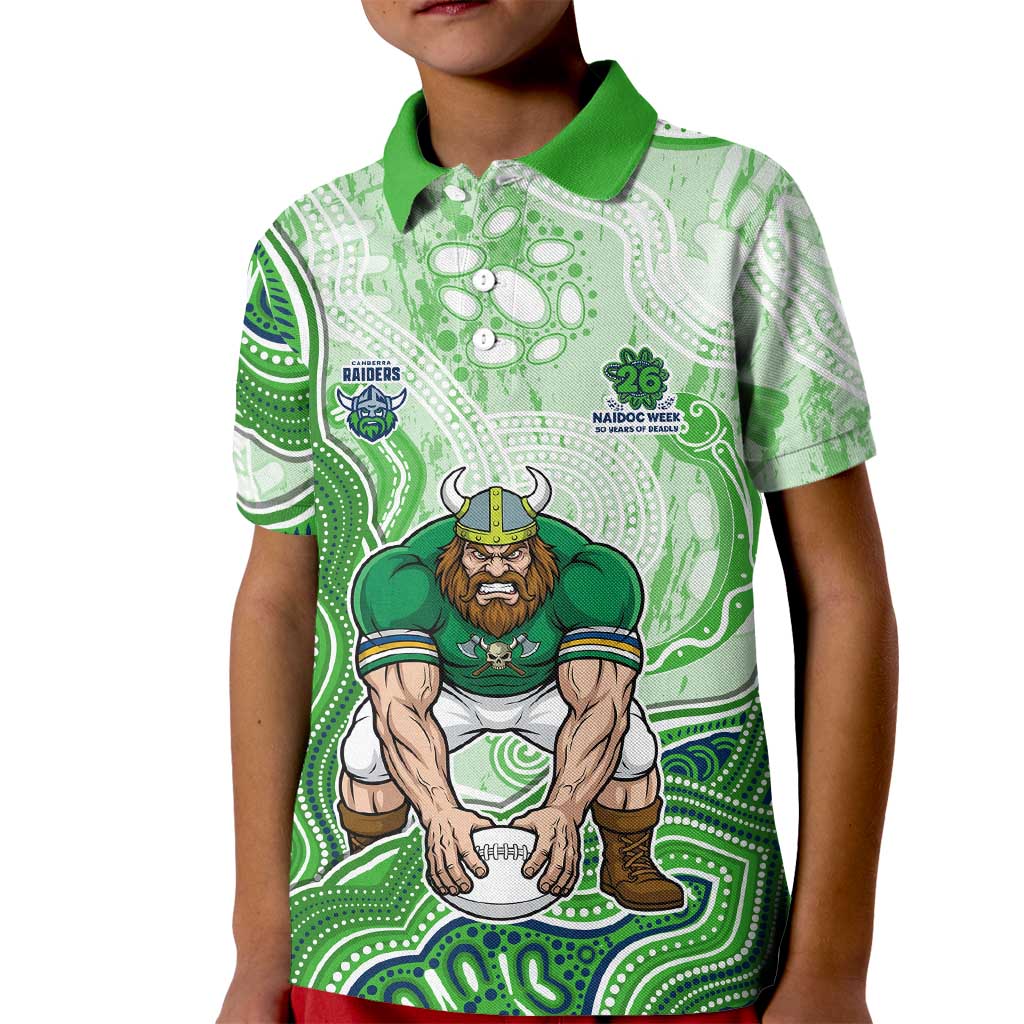 Canberra Raiders NAIDOC Week 2026 Kid Polo Shirt First Nations of Australia Aboriginal Mascot Rugby