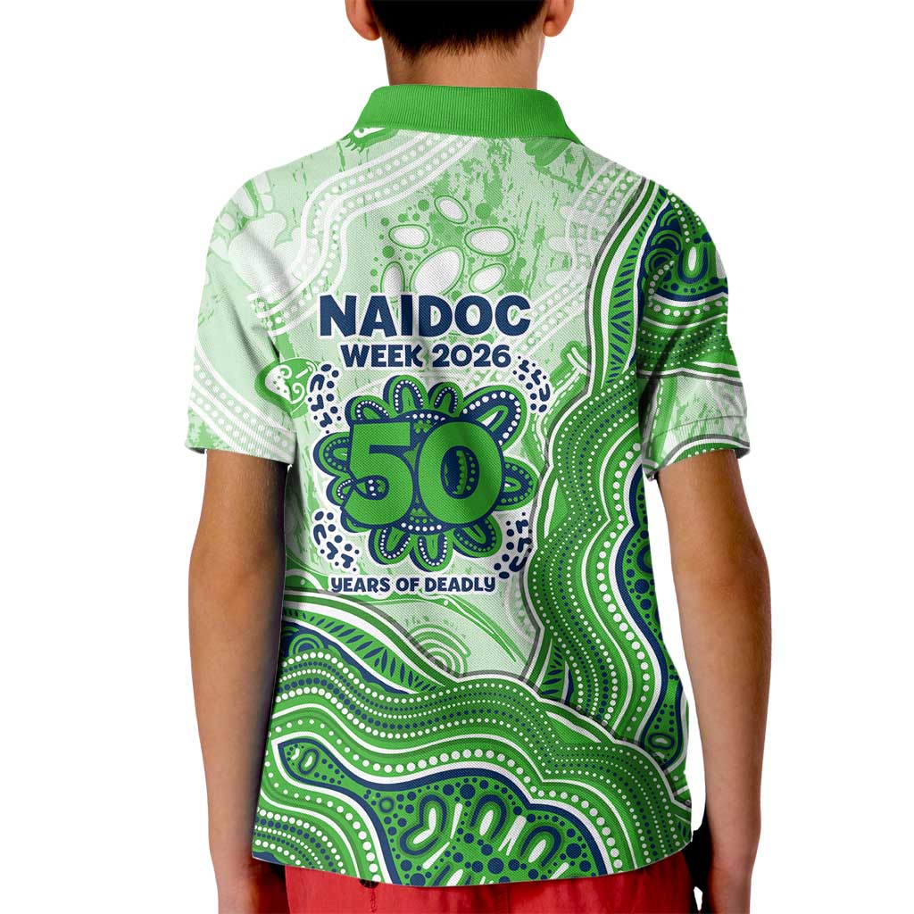 Canberra Raiders NAIDOC Week 2026 Kid Polo Shirt First Nations of Australia Aboriginal Mascot Rugby