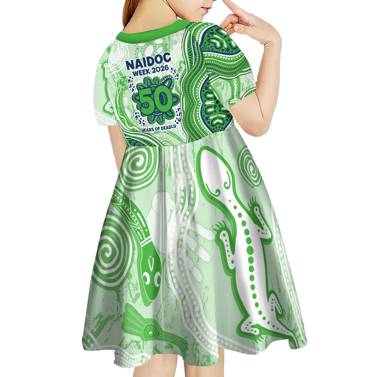 Canberra Raiders NAIDOC Week 2026 Kid Short Sleeve Dress First Nations of Australia Aboriginal Mascot Rugby