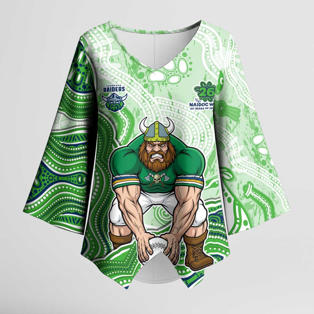 Canberra Raiders NAIDOC Week 2026 Kimono Sleeve Blouse First Nations of Australia Aboriginal Mascot Rugby