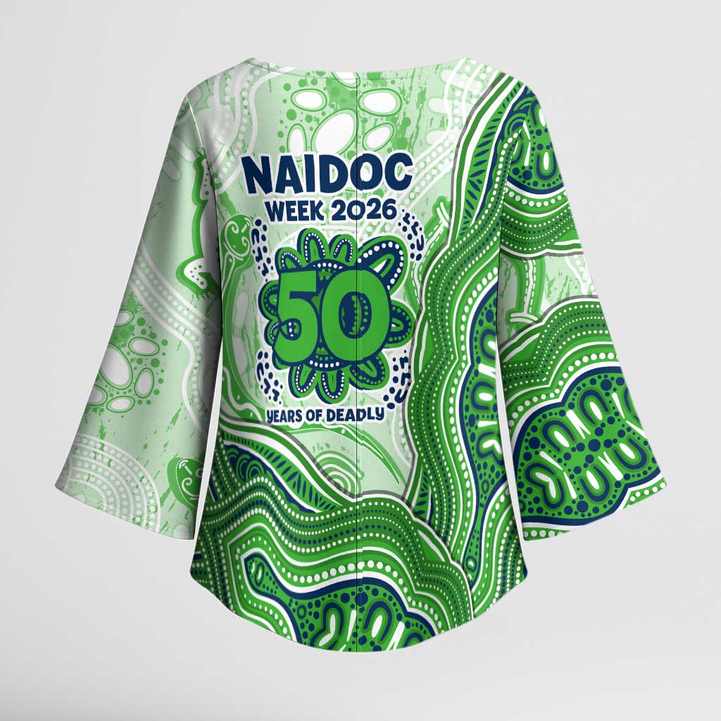 Canberra Raiders NAIDOC Week 2026 Kimono Sleeve Blouse First Nations of Australia Aboriginal Mascot Rugby