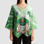 Canberra Raiders NAIDOC Week 2026 Kimono Sleeve Blouse First Nations of Australia Aboriginal Mascot Rugby