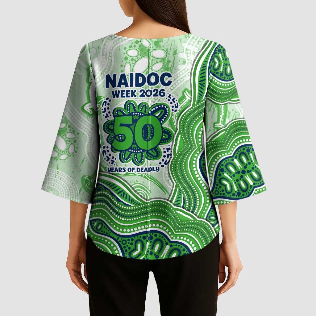 Canberra Raiders NAIDOC Week 2026 Kimono Sleeve Blouse First Nations of Australia Aboriginal Mascot Rugby