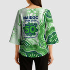 Canberra Raiders NAIDOC Week 2026 Kimono Sleeve Blouse First Nations of Australia Aboriginal Mascot Rugby
