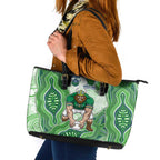 Canberra Raiders NAIDOC Week 2026 Leather Tote Bag First Nations of Australia Aboriginal Mascot Rugby