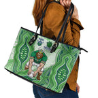 Canberra Raiders NAIDOC Week 2026 Leather Tote Bag First Nations of Australia Aboriginal Mascot Rugby
