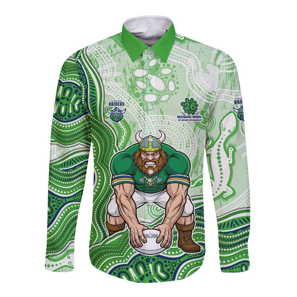 Canberra Raiders NAIDOC Week 2026 Long Sleeve Button Shirt First Nations of Australia Aboriginal Mascot Rugby