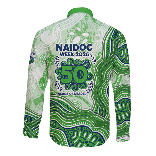 Canberra Raiders NAIDOC Week 2026 Long Sleeve Button Shirt First Nations of Australia Aboriginal Mascot Rugby