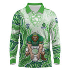 Canberra Raiders NAIDOC Week 2026 Long Sleeve Polo Shirt First Nations of Australia Aboriginal Mascot Rugby