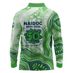 Canberra Raiders NAIDOC Week 2026 Long Sleeve Polo Shirt First Nations of Australia Aboriginal Mascot Rugby