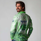 Canberra Raiders NAIDOC Week 2026 Long Sleeve Polo Shirt First Nations of Australia Aboriginal Mascot Rugby