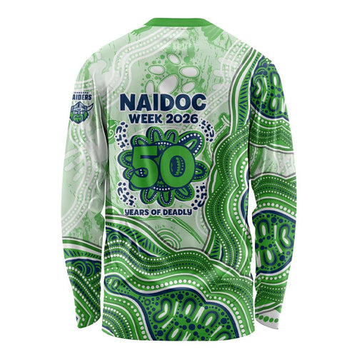 Canberra Raiders NAIDOC Week 2026 Long Sleeve Shirt First Nations of Australia Aboriginal Mascot Rugby