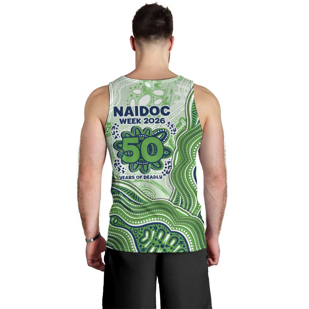 Canberra Raiders NAIDOC Week 2026 Men Tank Top First Nations of Australia Aboriginal Mascot Rugby