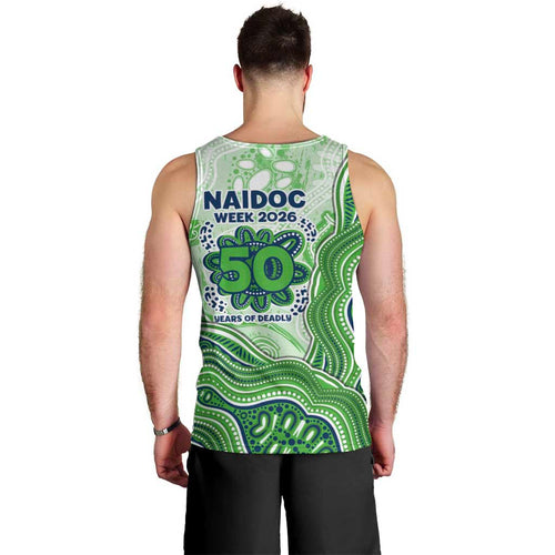 Canberra Raiders NAIDOC Week 2026 Men Tank Top First Nations of Australia Aboriginal Mascot Rugby