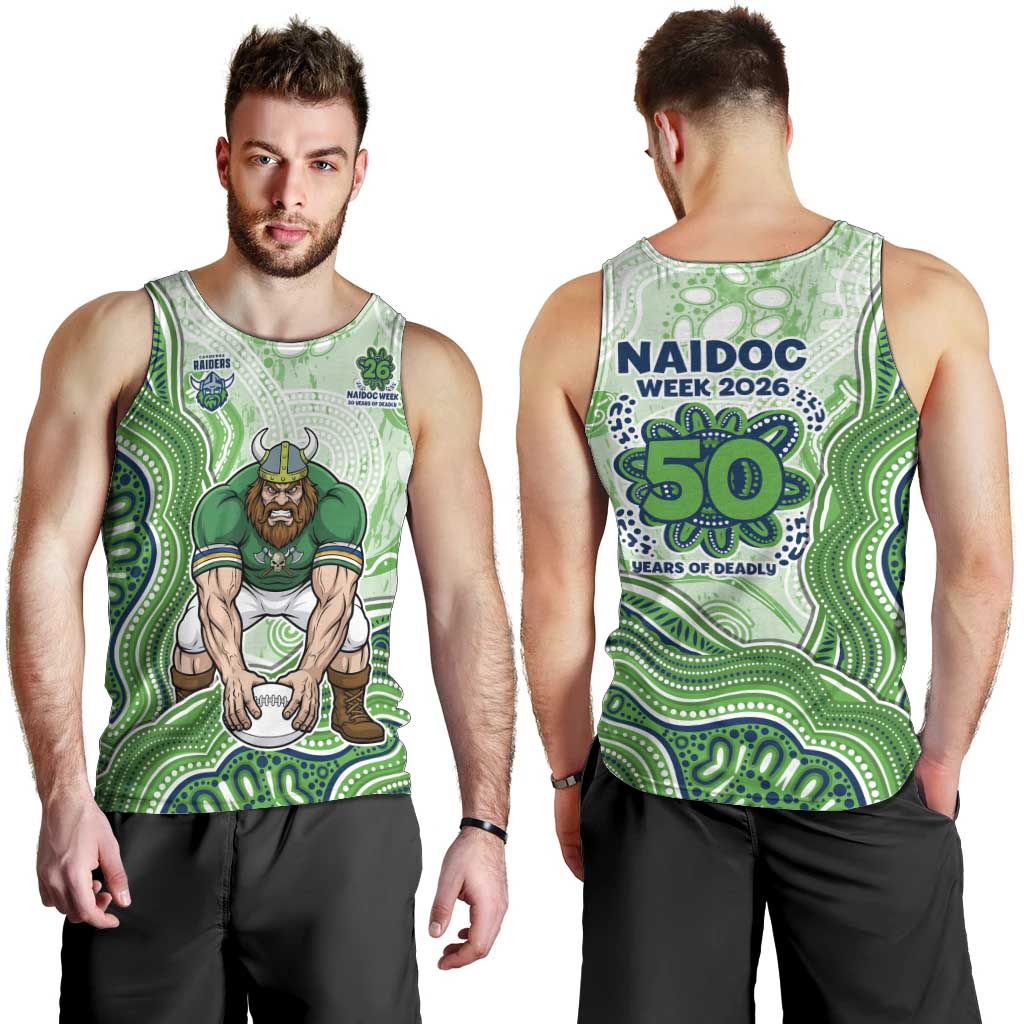 Canberra Raiders NAIDOC Week 2026 Men Tank Top First Nations of Australia Aboriginal Mascot Rugby