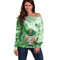 Canberra Raiders NAIDOC Week 2026 Off Shoulder Sweater First Nations of Australia Aboriginal Mascot Rugby