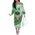 Canberra Raiders NAIDOC Week 2026 Off The Shoulder Long Sleeve Dress First Nations of Australia Aboriginal Mascot Rugby