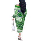 Canberra Raiders NAIDOC Week 2026 Off The Shoulder Long Sleeve Dress First Nations of Australia Aboriginal Mascot Rugby